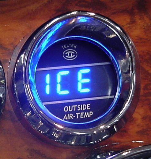 Digital Outside Air Temperature Gauge, BLUE, ea